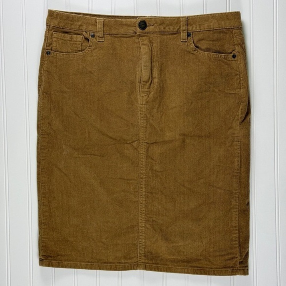 Jones New York Womens Tan Corduroy Pencil Skirt Size 12